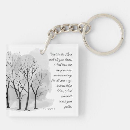 Proverbs 3:5-6 Trust in the Lord キーホルダー (裏面)