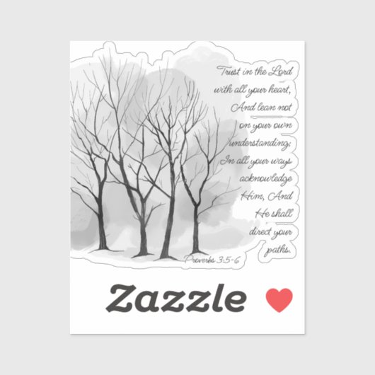 Proverbs 3:5-6 Trust in the Lord シール (シート)