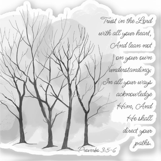 Proverbs 3:5-6 Trust in the Lord シール (正面)
