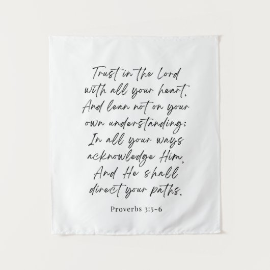 Proverbs 3:5-6 Trust in the Lord タペストリー (正面)