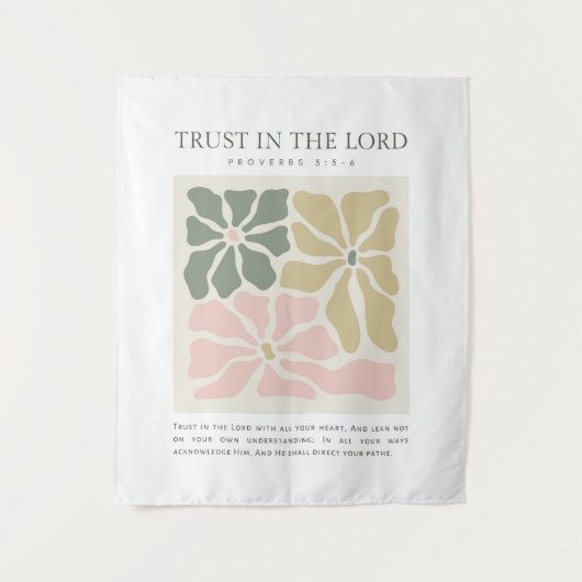 Proverbs 3:5-6 Trust in the Lord タペストリー (正面)
