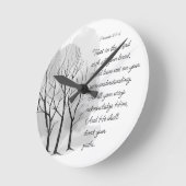 Proverbs 3:5-6 Trust in the Lord ラウンド壁時計 (傾斜)