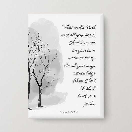 Proverbs 3:5-6 Trust in the Lord 缶バッジ (正面)