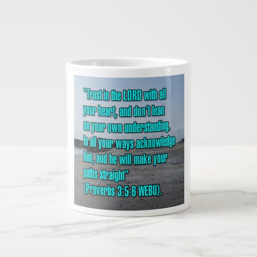 Proverbs 3:5–6 WEBU Mug ジャンボコーヒーマグカップ (正面)