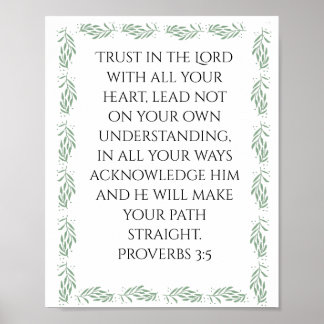 Proverbs 3:5 Poster ポスター