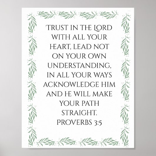 Proverbs 3:5 Poster ポスター (正面)