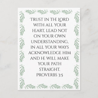 Proverbs 3:5 Poster ポストカード