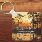 Proverbs 4:18 Path of the Righteous Bible Verse キーホルダー (正面)