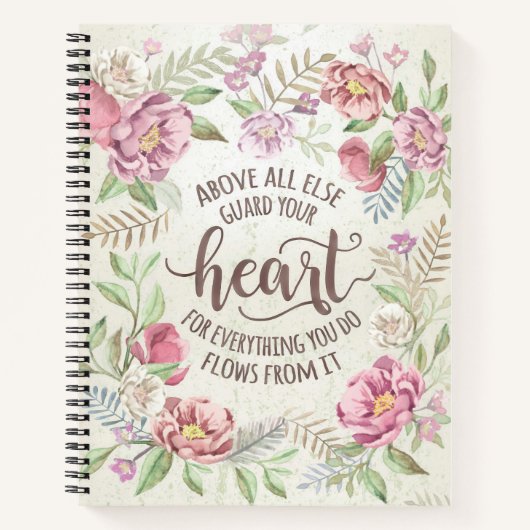 Proverbs 4:23 - Guard Your Heart For ノートブック (正面)