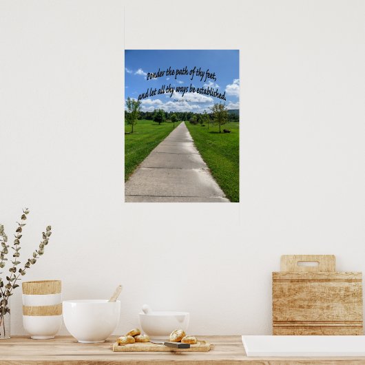 Proverbs 4:26 ポスター (キッチン)