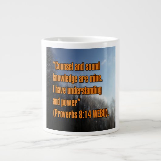 Proverbs 8:14 WEBU Mug ジャンボコーヒーマグカップ (正面)