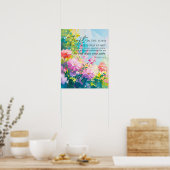 Proverbs 9:10 The fear of the Lord Abstract Floral ポスター (キッチン)