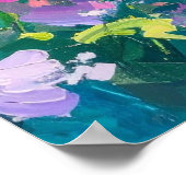 Proverbs 9:10 The fear of the Lord Abstract Floral ポスター (角)