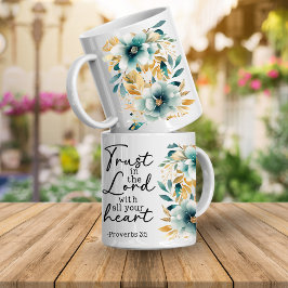 Proverbs Bible Verse Floral Coffee Mug コーヒーマグカップ