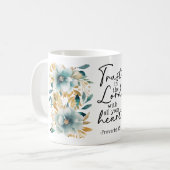 Proverbs Bible Verse Floral Coffee Mug コーヒーマグカップ (正面左)