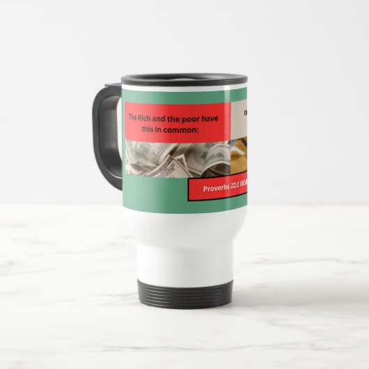 Proverbs Message - Proverbs 22-2 -タンブラー トラベルマグ (正面左)