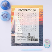 Proverbs Sunset Sailing Church Activity チラシ (シングル)