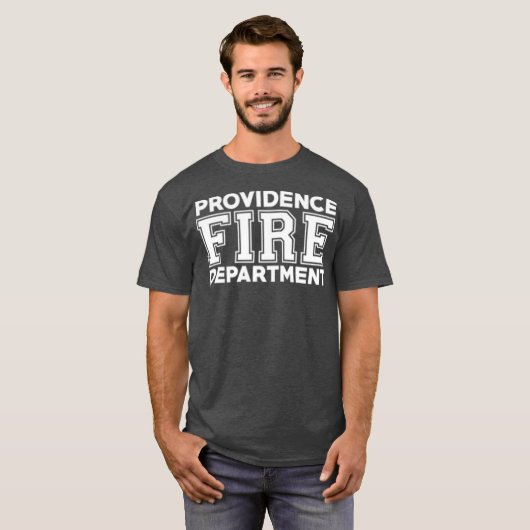 Providence Fire Rescue Rhode Island Firefighter Tシャツ (正面フル)