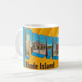 Providence RI Retro Postcard Mug コーヒーマグカップ