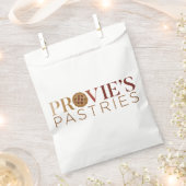 Provie's Pastries ロゴ ギフト バッグ (クリップ留めされた状態)