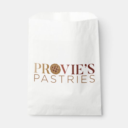 Provie's Pastries ロゴ ギフト バッグ (正面)
