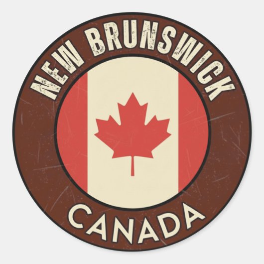 Province of New Brunswick Canada ラウンドシール (正面)