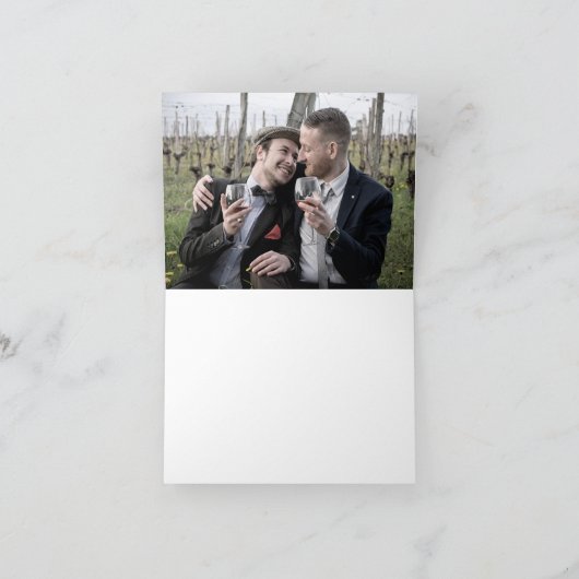 Provincetownのケープコッドの結婚式の写真は感謝していしています サンキューカード (内部)