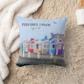 Provincetownのケープコッドの遊歩道の写真撮影 クッション (ブランケット)