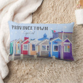 Provincetownのケープコッドの遊歩道の写真撮影 ランバークッション (ブランケット)