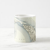 Provincetownのケープコッドマサチューセッツの地図 コーヒーマグカップ (中央)