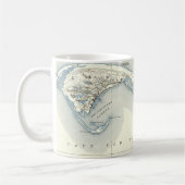 Provincetownのケープコッドマサチューセッツの地図 コーヒーマグカップ (左)