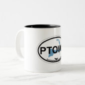 Provincetownの楕円形の設計 ツートーンマグカップ (正面左)