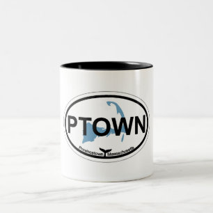 Provincetownの楕円形の設計 ツートーンマグカップ