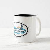 Provincetownの楕円形の設計 ツートーンマグカップ (正面右)