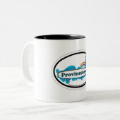 Provincetownの楕円形の設計 ツートーンマグカップ (正面左)