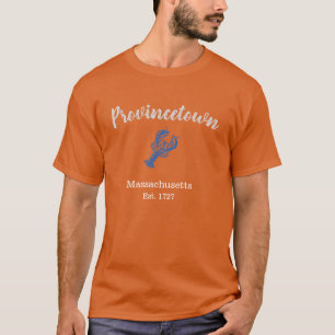Provincetownマサチューセッツの青いロブスター、人 Tシャツ
