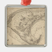 Provincetown (1836年)のヴィンテージの地図 メタルオーナメント (正面)