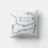 Provincetown MAケープコッドビーチハウスフォト クッション (正面)