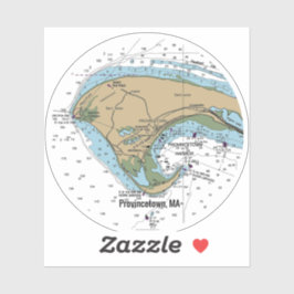 Provincetown MA Cape Cod Chart シール