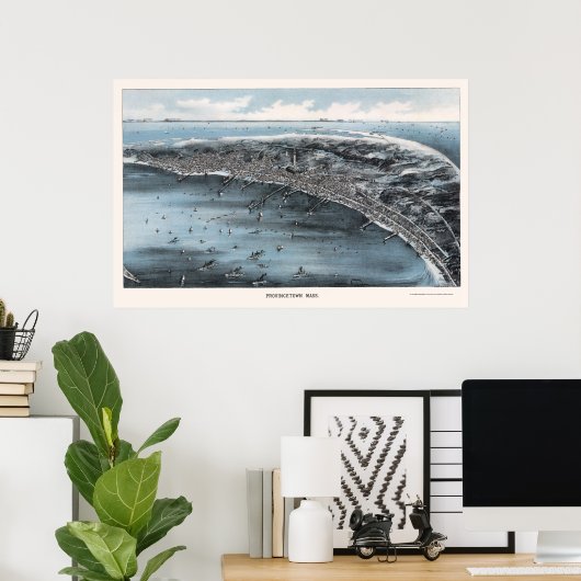 Provincetown, MA Panoramic Map - 1910 ポスター (ホームオフィス)