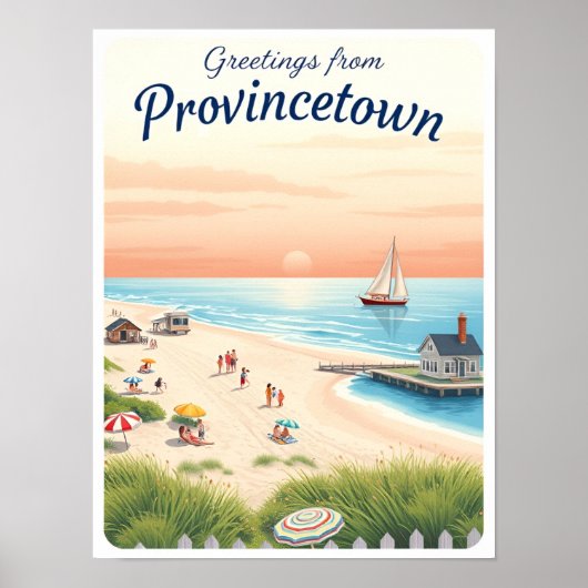 Provincetown, Massachusetts – Cape Cod Beaches ポスター (正面)