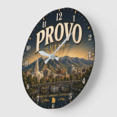 Provo Utah ラージ壁時計 (傾斜)