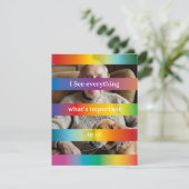 Provocative I see postcard rainbow colors 招待状 (スタンド正面)