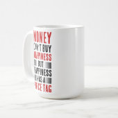 Provocative Quote: Money and Happiness コーヒーマグカップ (正面左)