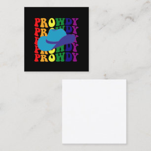 Prowdy Rodeo Howdy カウボーイ カウガール LGBTQ ウエスタン  スクエア名刺