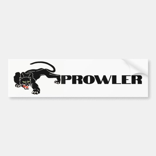 Prowler black cat panther symphilism stealth バンパーステッカー (正面)