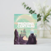 Proxima Centauriサイエンスフィクション旅行ポスター ポストカード (スタンド正面)