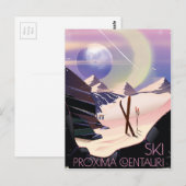 Proxima Centauriスキー旅行ポスター ポストカード (正面/裏面)