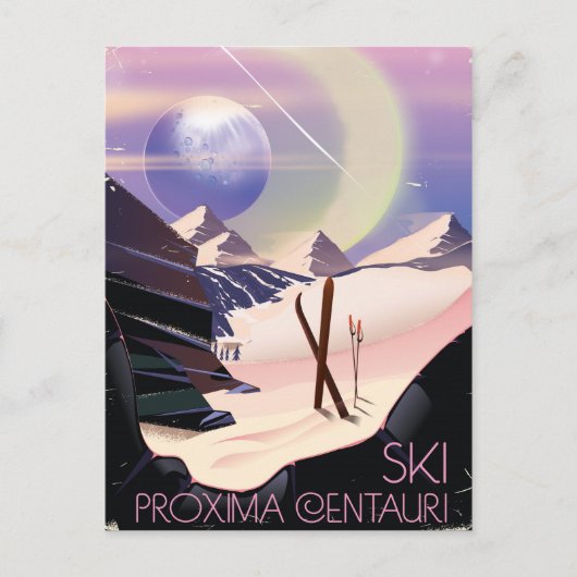 Proxima Centauriスキー旅行ポスター ポストカード (正面)