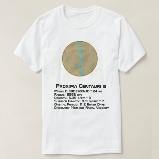 Proxima Centauri bテクニカルデータ Tシャツ (デザイン正面)